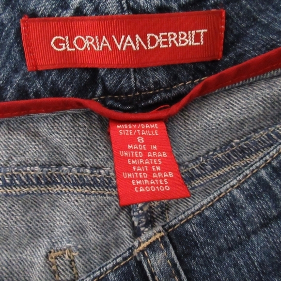 Gloria Vanderbilt Blue Denim Skirt Size 8 - Picture 4 of 7